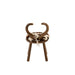 Eetkamerstoel Bruin Rubber hout 36 cm 36x36x58 cm-Eetkamerstoelen-J-Line