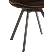 Eetkamerstoel Bruin Schuim 49 cm 49x55x84 cm-Eetkamerstoelen-J-Line