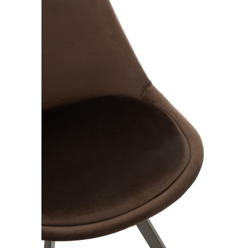 Eetkamerstoel Bruin Schuim 49 cm 49x55x84 cm-Eetkamerstoelen-J-Line