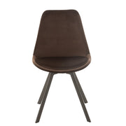 Eetkamerstoel Bruin Schuim 49 cm 49x55x84 cm-Eetkamerstoelen-J-Line