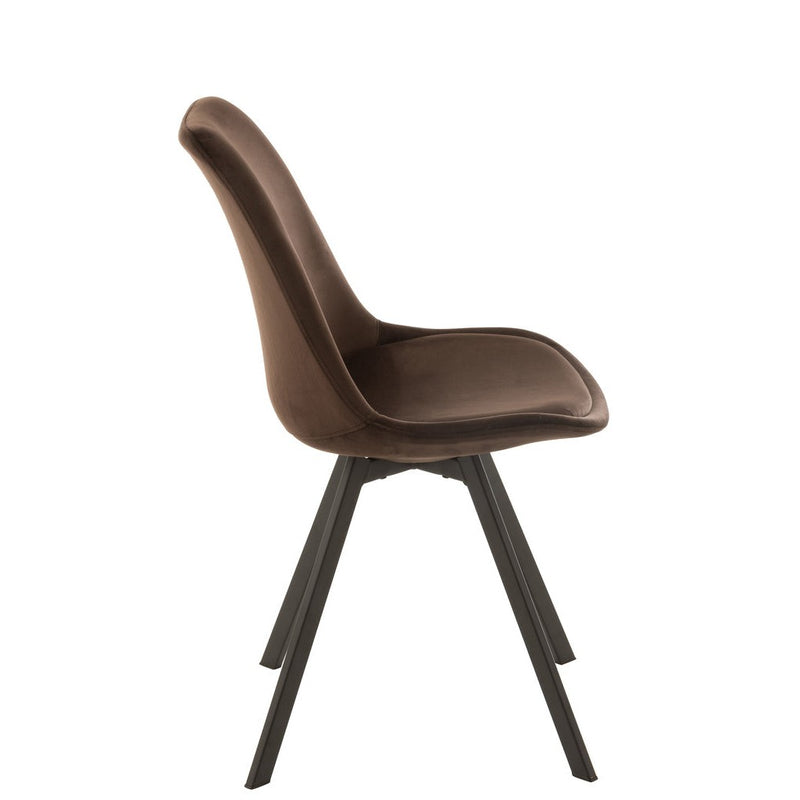 Eetkamerstoel Bruin Schuim 49 cm 49x55x84 cm-Eetkamerstoelen-J-Line