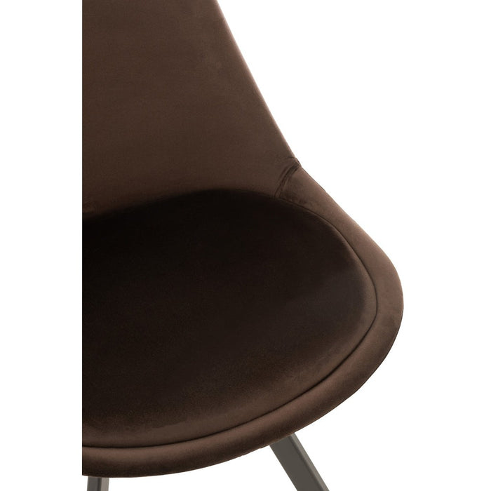 Eetkamerstoel Bruin Schuim 49 cm-Eetkamerstoelen-J-Line