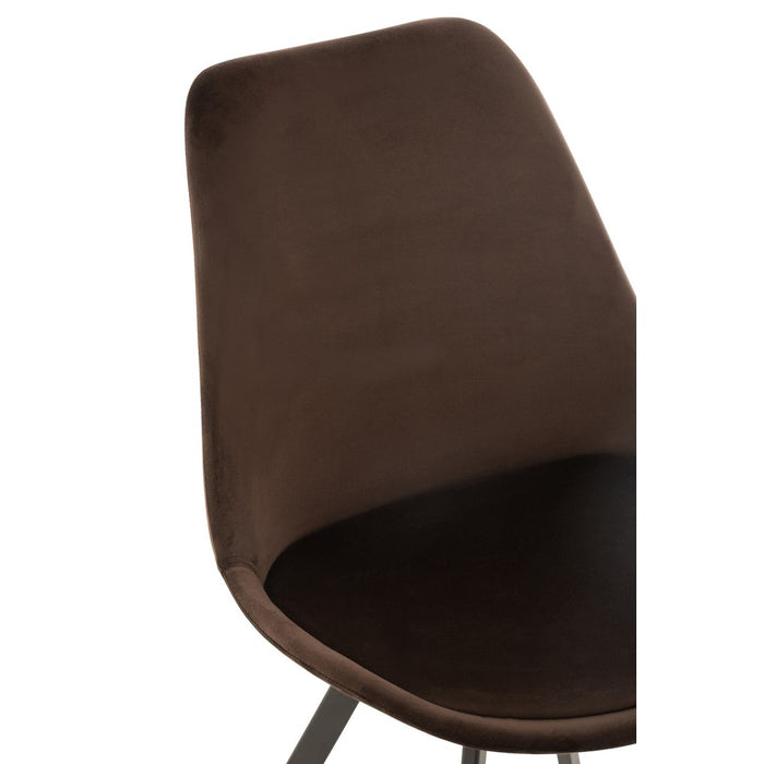 Eetkamerstoel Bruin Schuim 49 cm-Eetkamerstoelen-J-Line
