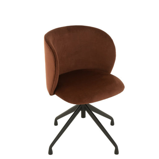 Eetkamerstoel Bruin Stof 48 cm-Eetkamerstoelen-J-Line