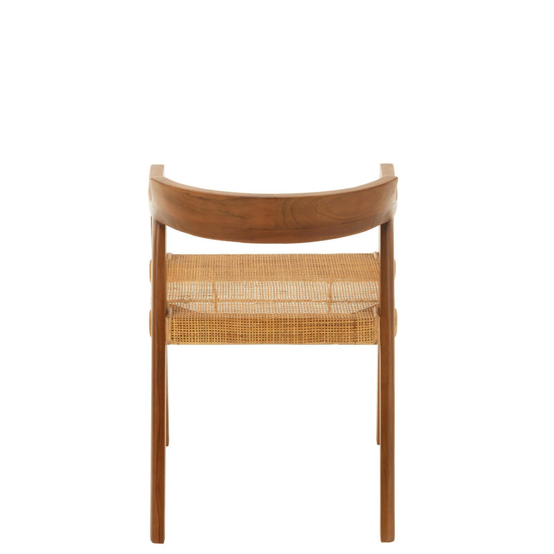 Eetkamerstoel Bruin Teakhout Vierkant 55 cm 55x55x71 cm-Eetkamerstoelen-J-Line