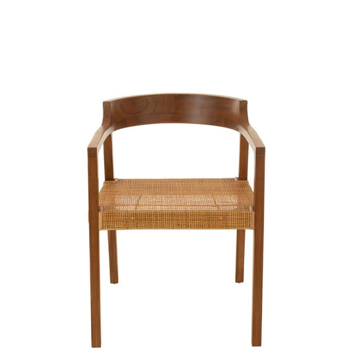 Eetkamerstoel Bruin Teakhout Vierkant 55 cm-Eetkamerstoelen-J-Line