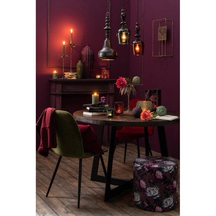 Eetkamerstoel Burgundy Stof 44 cm 44.5x46.5x86 cm-Eetkamerstoelen-J-Line