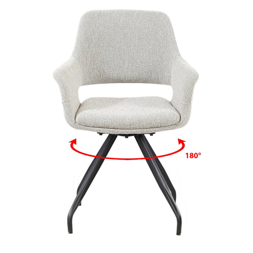 Eetkamerstoel Capp Beige Draaibaar 61 cm 61x61x88 cm-Eetkamerstoelen-Livingfurn