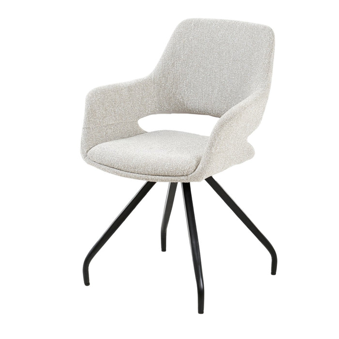 Eetkamerstoel Capp Beige Draaibaar 61 cm-Eetkamerstoelen-Livingfurn