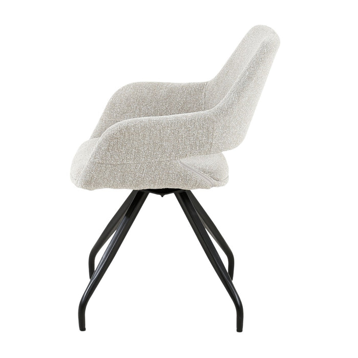 Eetkamerstoel Capp Beige Draaibaar 61 cm-Eetkamerstoelen-Livingfurn