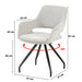 Eetkamerstoel Capp Beige Draaibaar 61 cm-Eetkamerstoelen-Livingfurn