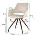 Eetkamerstoel Capp Beige Fluweel Draaibaar 61 cm 61x61x88 cm-Eetkamerstoelen-Livingfurn