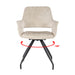 Eetkamerstoel Capp Beige Fluweel Draaibaar 61 cm 61x61x88 cm-Eetkamerstoelen-Livingfurn