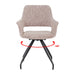 Eetkamerstoel Capp Blossom Roze Draaibaar 61 cm 61x61x88 cm-Eetkamerstoelen-Livingfurn