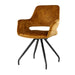 Eetkamerstoel Capp Oker Fluweel Draaibaar 61 cm-Eetkamerstoelen-Livingfurn