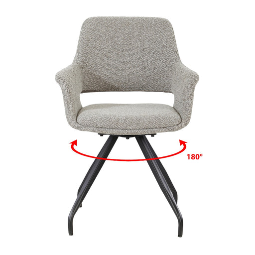 Eetkamerstoel Capp Taupe Draaibaar 61 cm 61x61x88 cm-Eetkamerstoelen-Livingfurn