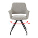 Eetkamerstoel Capp Taupe Draaibaar 61 cm-Eetkamerstoelen-Livingfurn