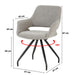 Eetkamerstoel Capp Taupe Draaibaar 61 cm-Eetkamerstoelen-Livingfurn