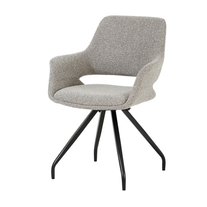 Eetkamerstoel Capp Taupe Draaibaar 61 cm-Eetkamerstoelen-Livingfurn
