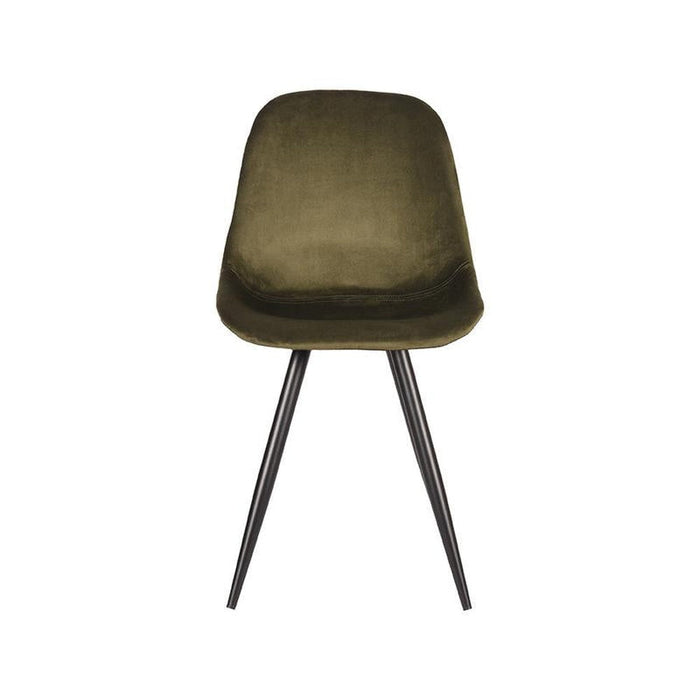 Eetkamerstoel Capri - Army green - Fluweel-Eetkamerstoelen-LABEL51