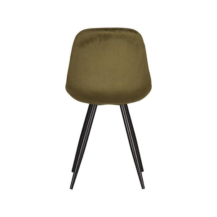 Eetkamerstoel Capri - Army green - Fluweel-Eetkamerstoelen-LABEL51