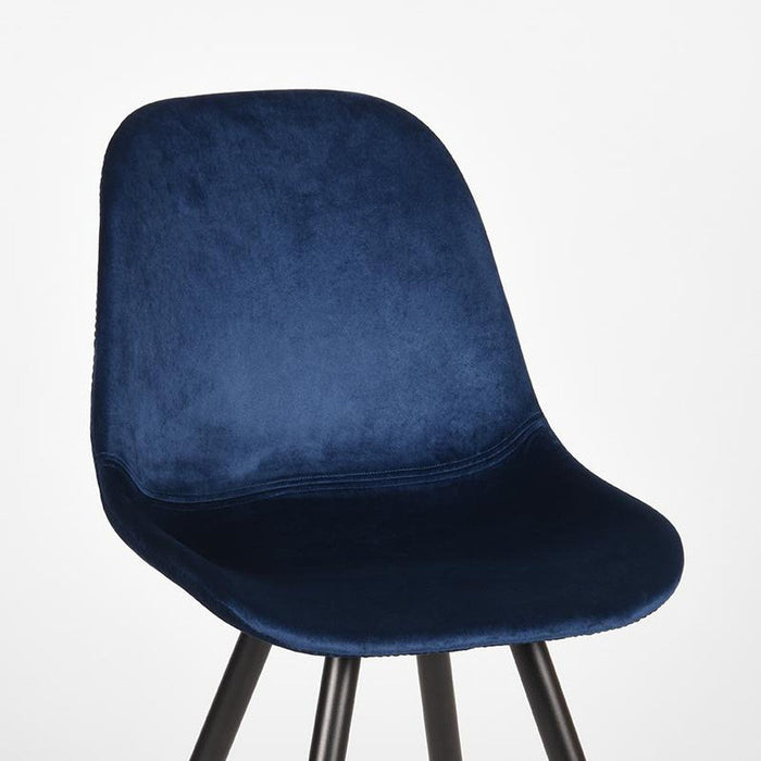 Eetkamerstoel Capri - Blauw - Fluweel-Eetkamerstoelen-LABEL51