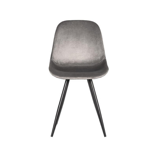 Eetkamerstoel Capri Grijs Fluweel 46x56x88 cm-Eetkamerstoelen-LABEL51