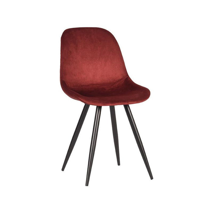 Eetkamerstoel Capri - Rood - Fluweel-Eetkamerstoelen-LABEL51