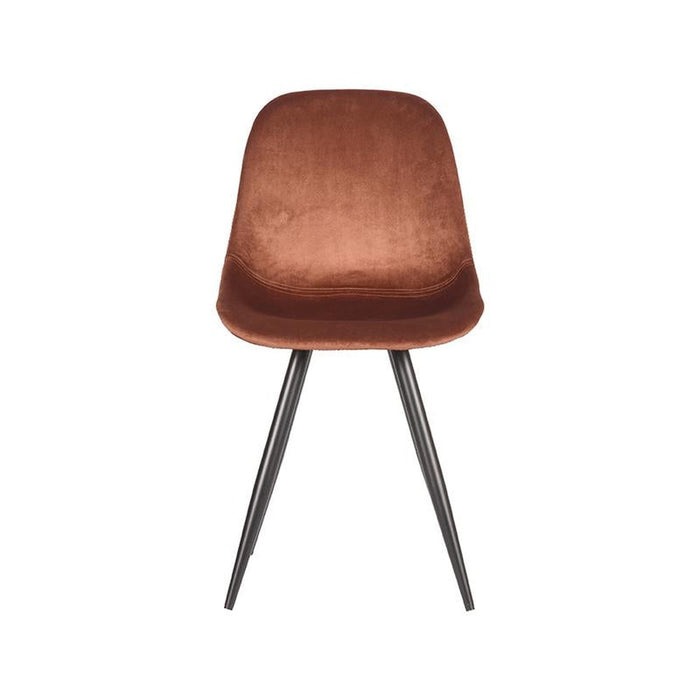 Eetkamerstoel Capri - Rust - Fluweel-Eetkamerstoelen-LABEL51