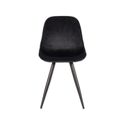 Eetkamerstoel Capri Zwart Fluweel 46x56x88 cm-Eetkamerstoelen-LABEL51