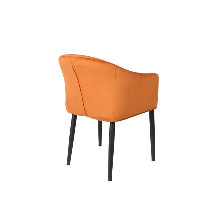 Eetkamerstoel Catelyn Stof Oranje 55.5x57 cm-Eetkamerstoelen-Creating Home