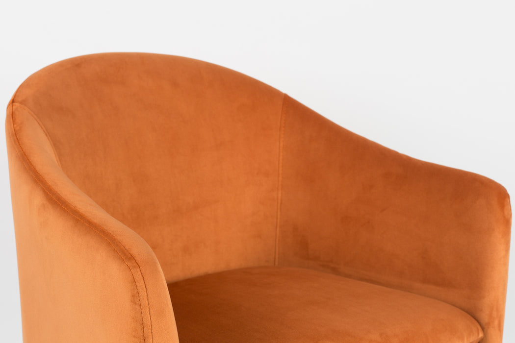 Eetkamerstoel Catelyn Stof Oranje 55.5x57 cm-Eetkamerstoelen-Creating Home