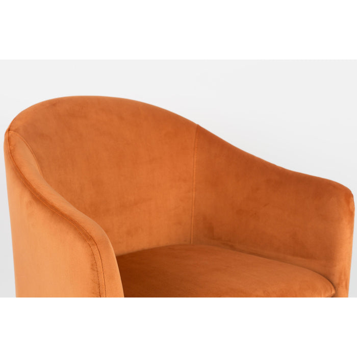 Eetkamerstoel Catelyn Stof Oranje 55.5x57 cm-Eetkamerstoelen-Creating Home