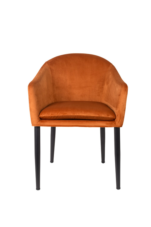 Eetkamerstoel Catelyn Stof Oranje 55.5x57 cm-Eetkamerstoelen-Creating Home
