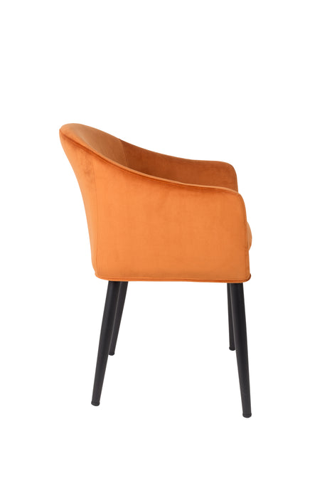 Eetkamerstoel Catelyn Stof Oranje 55.5x57 cm-Eetkamerstoelen-Creating Home