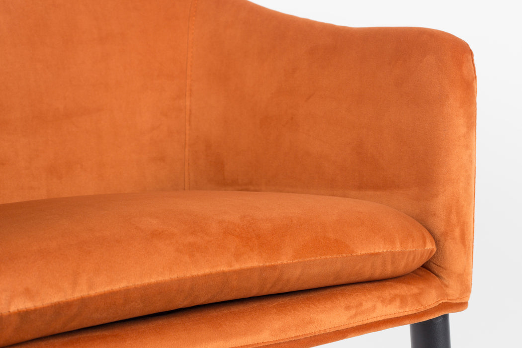 Eetkamerstoel Catelyn Stof Oranje 55.5x57 cm-Eetkamerstoelen-Creating Home