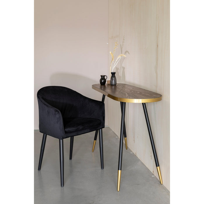 Eetkamerstoel Catelyn Stof Zwart 55.5x57 cm-Eetkamerstoelen-Creating Home