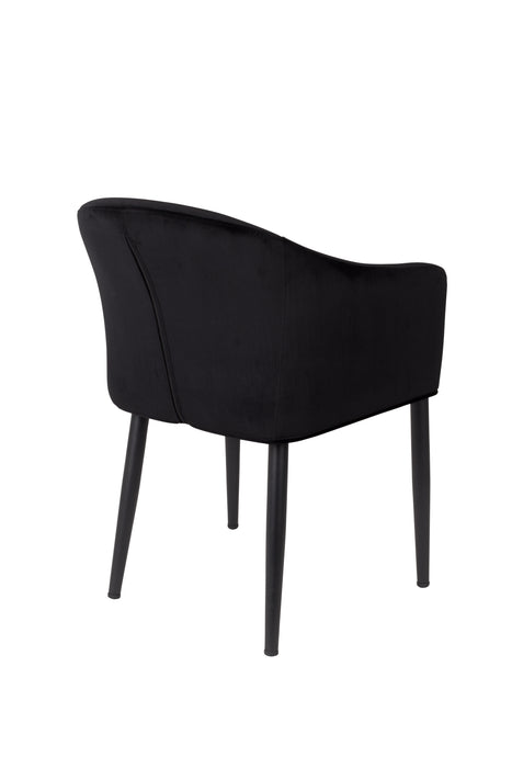 Eetkamerstoel Catelyn Stof Zwart 55.5x57 cm-Eetkamerstoelen-Creating Home
