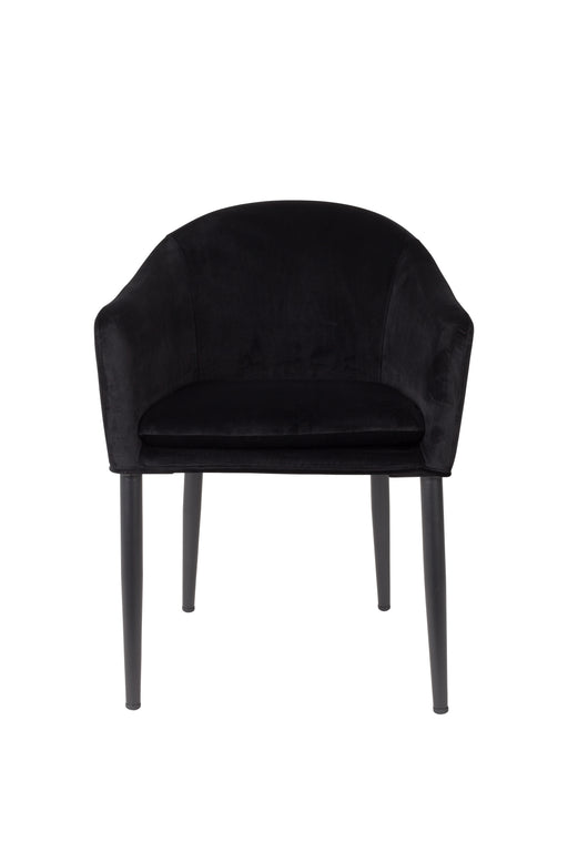Eetkamerstoel Catelyn Stof Zwart 55.5x57 cm-Eetkamerstoelen-Creating Home