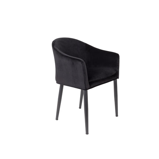 Eetkamerstoel Catelyn Stof Zwart 55.5x57 cm-Eetkamerstoelen-Creating Home