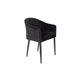 Eetkamerstoel Catelyn Stof Zwart 55.5x57 cm-Eetkamerstoelen-Creating Home