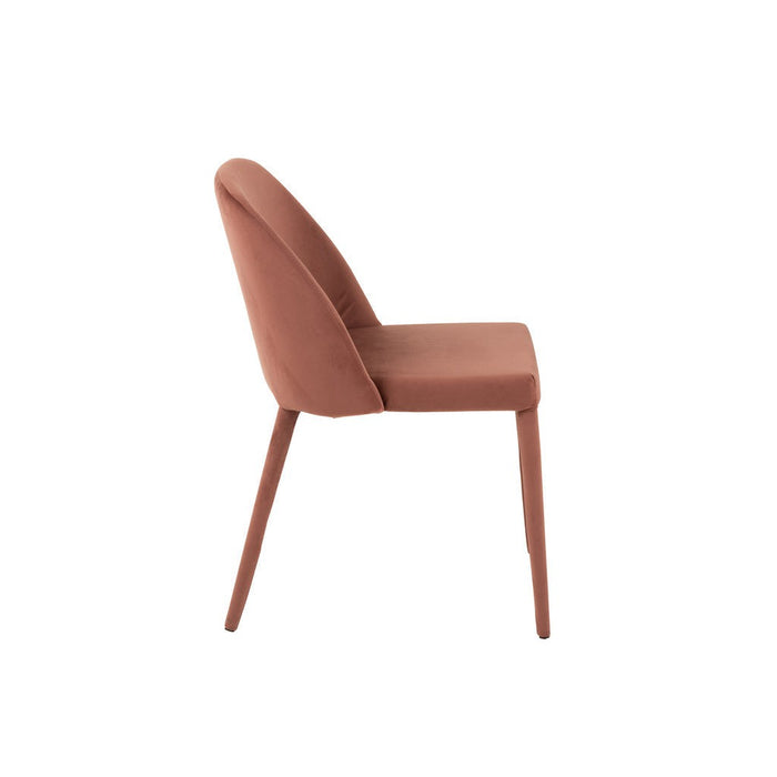 Eetkamerstoel Charlotte Textiel | Metaal Antique Pink-Eetkamerstoelen-J-Line