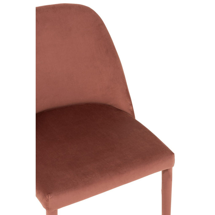 Eetkamerstoel Charlotte Textiel | Metaal Antique Pink-Eetkamerstoelen-J-Line