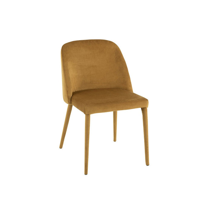 Eetkamerstoel Charlotte Textiel | Metaal Ochre-Eetkamerstoelen-J-Line