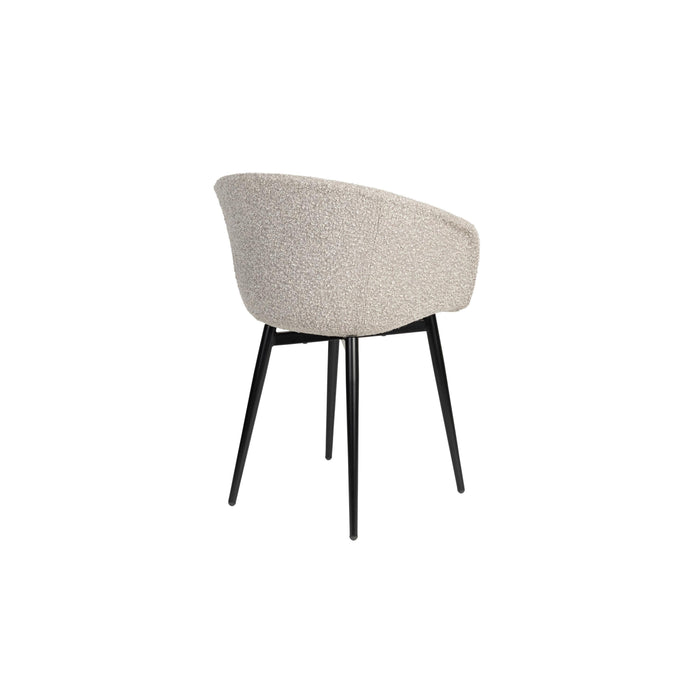Eetkamerstoel Charly Polyester Grijs 52.5x63 cm