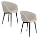 Eetkamerstoel Charly Polyester Grijs 52.5x63 cm