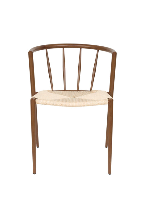 Eetkamerstoel Che Woven paper Bruin 46x52 cm-Eetkamerstoelen-Creating Home