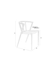 Eetkamerstoel Che Woven paper Naturel 46x52 cm-Eetkamerstoelen-Creating Home