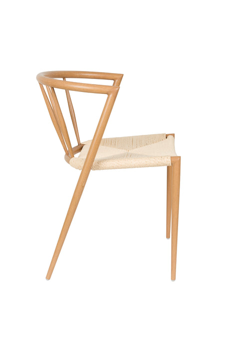 Eetkamerstoel Che Woven paper Naturel 46x52 cm-Eetkamerstoelen-Creating Home