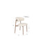 Eetkamerstoel Claes Off-white Polyester Wit 57.5x56.5 cm